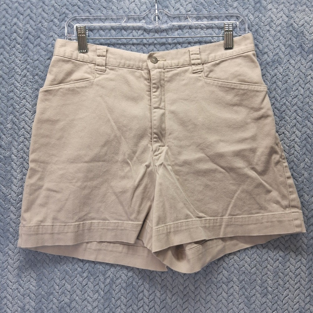 Y2K Lee Casuals Khaki Shorts Womens 12M Tan High Rise Cotton Stretch Coastal
